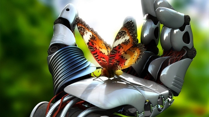 butterfly, robot