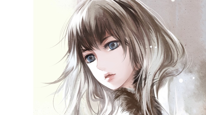 artwork, girl, face, anime