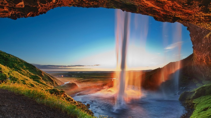 nature, waterfall, landscape