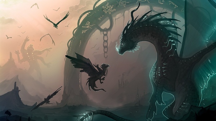 dragon, fantasy art
