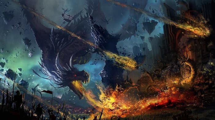 fantasy art, dragon