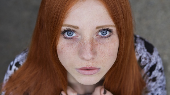 redhead, freckles