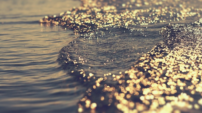 water, sunlight, bokeh, sea