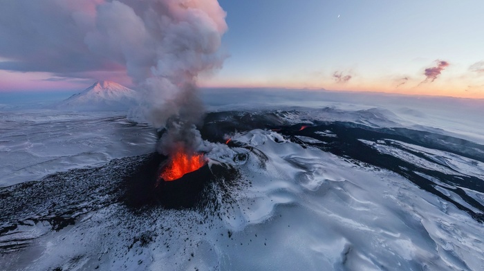 lava, volcano, landscape