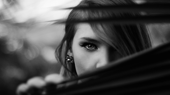 long hair, girl, brunette, face