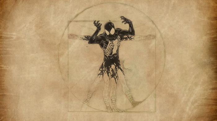 Vitruvian Man, spider, man