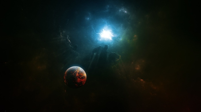 fantasy art, planet, space