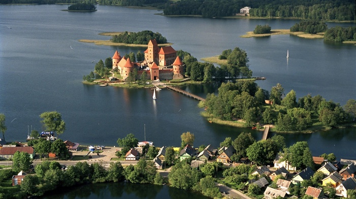 Trakai, Lithuania, lake, castle
