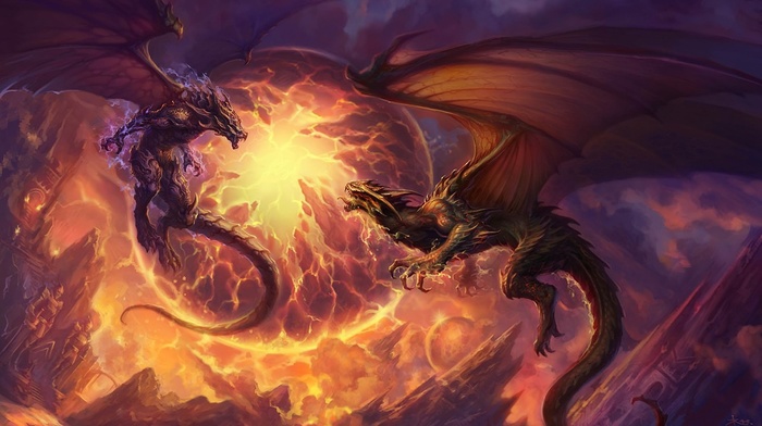 fantasy art, dragon