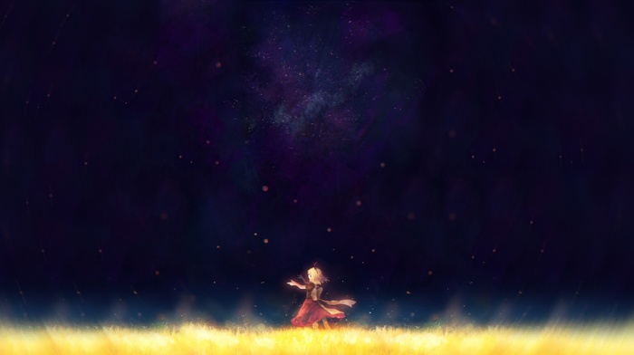 stars, dress, grass