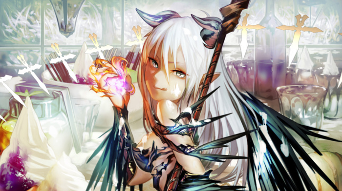 artwork, anime girls