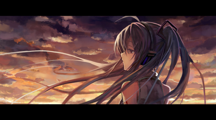 artwork, Vocaloid, Hatsune Miku, twintails, anime girls