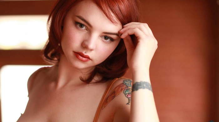 girl, orange, Lioness Suicide, Suicide Girls, redhead