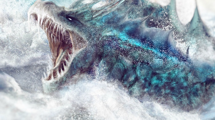 fantasy art, sea monsters