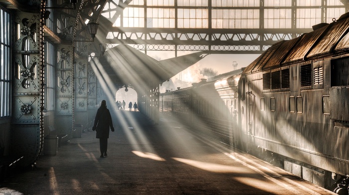 train station, St. Petersburg, train