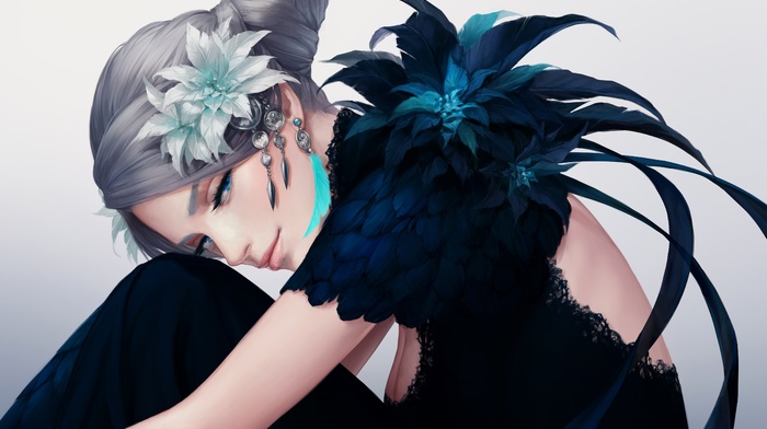 digital art, anime girls
