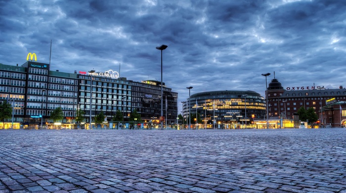 cityscape, clouds, building, HDR