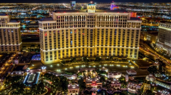 Las Vegas, cityscape, HDR, USA, building, lights