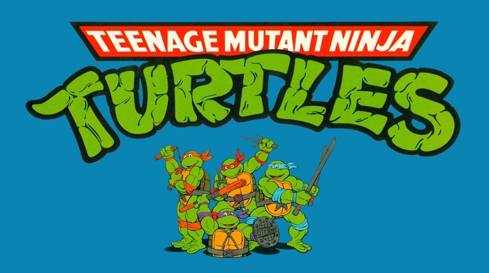 Teenage Mutant Ninja Turtles, blue background