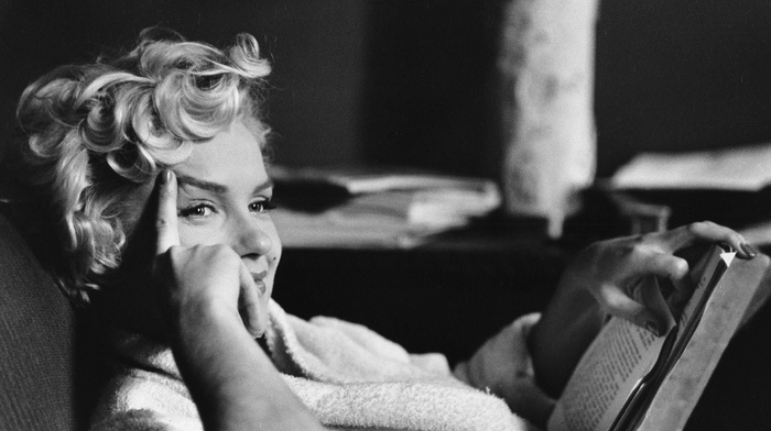 Marilyn Monroe, monochrome, actress