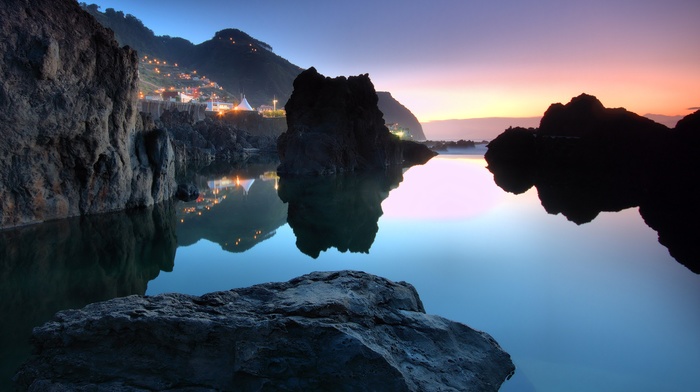 landscape, sea, HDR