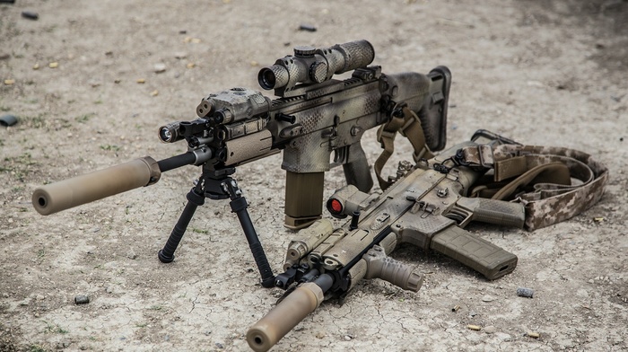 gun, assault rifle, FN SCAR, 16, weapon, 17