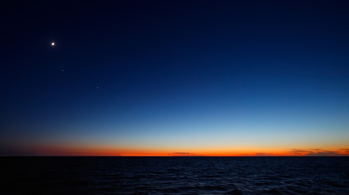 sky, nature, sunset, sea