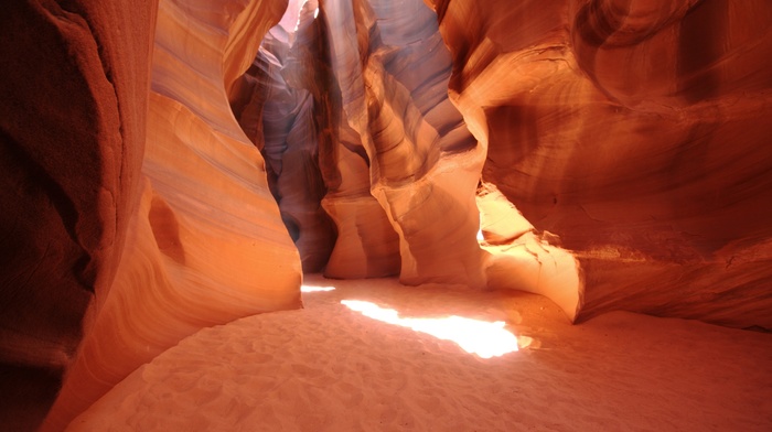 cave, sand, sunlight