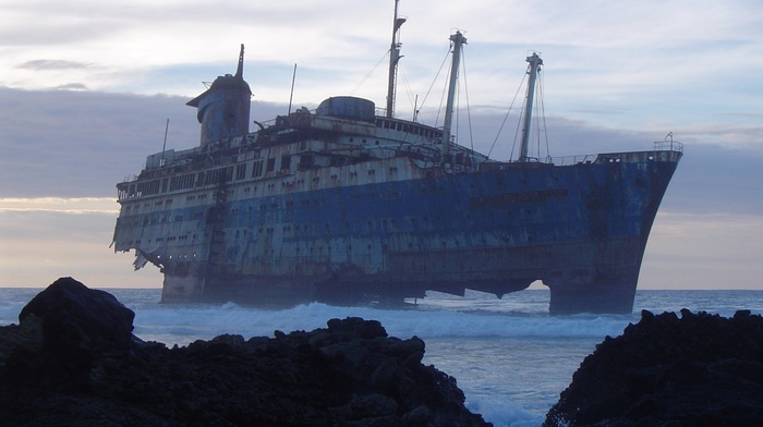 sea, wreck, shipwreck