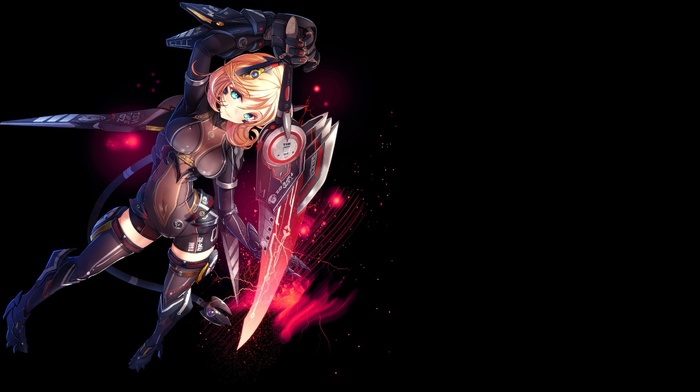 anime girls, sword