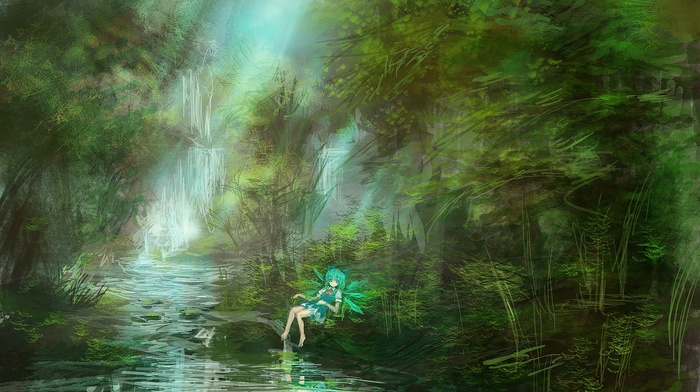 cirno, forest, detailed, anime girls