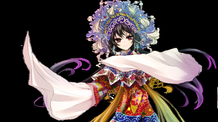 Vocaloid, anime girls, transparent background, costumes, anime, traditional clothing, Luo Tianyi