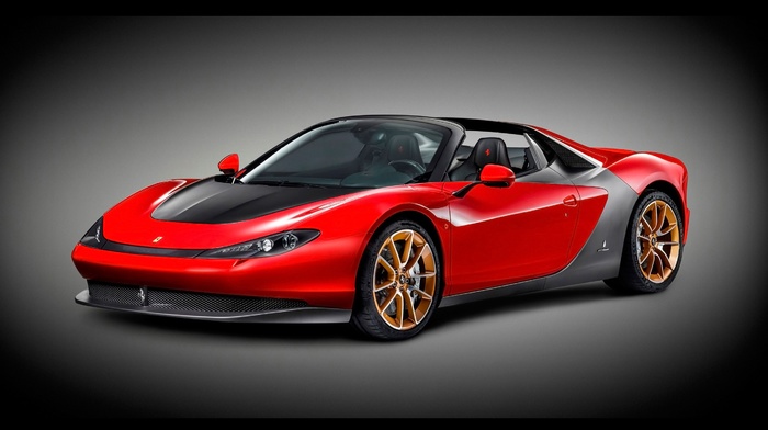 red cars, car, Ferrari, vignette, Pininfarina Sergio