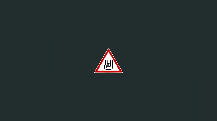 road sign, minimalism, rock and roll