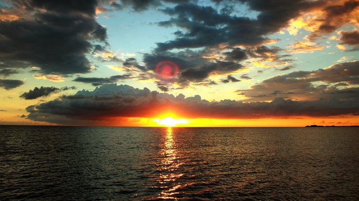 clouds, Japan, Sun, nature