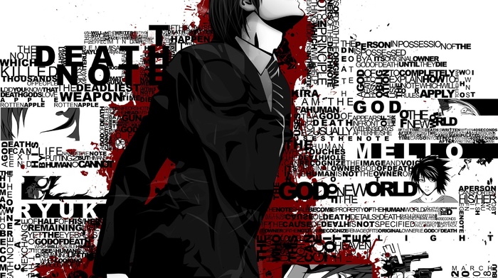 anime, typography, Death Note, Light Yagami
