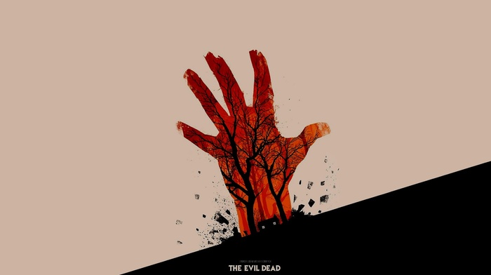 The Evil Dead, artwork, movies, Olly Moss, minimalism