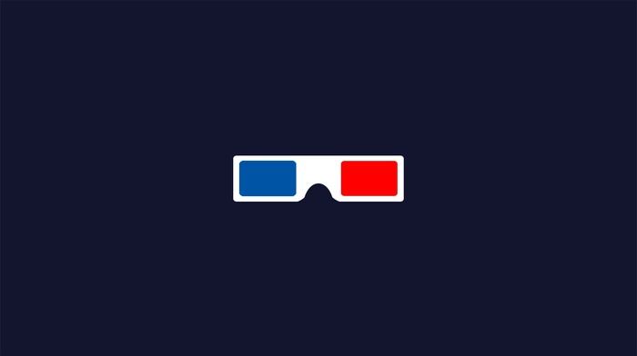 3D, minimalism, glasses