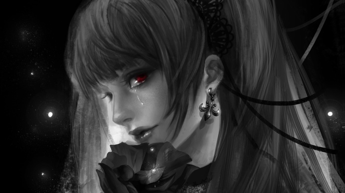 Gothic, artwork, anime girls