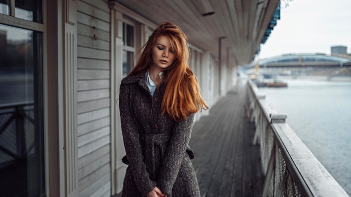 alone, redhead, girl