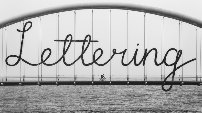 bridge, monochrome, typography