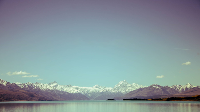 sky, lake, nature, water