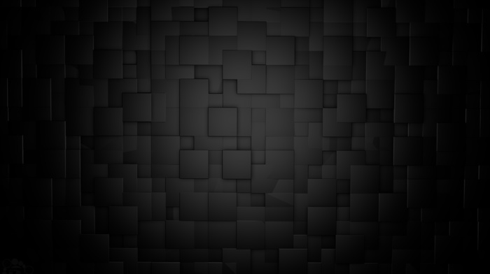 Cinema 4D, cube, black, minimalism