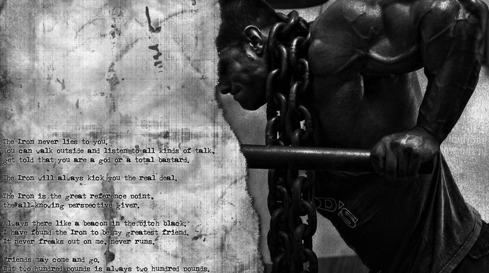 quote, monochrome, bodybuilding, sports, working out