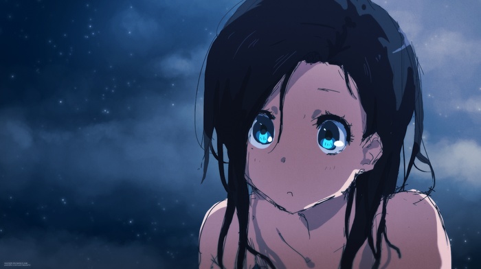 blue eyes, long hair, anime girls