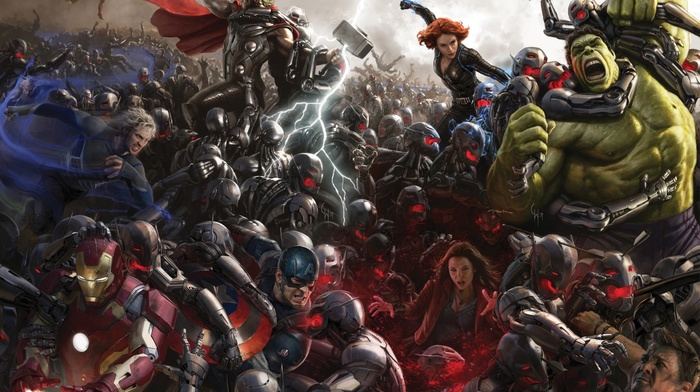 Scarlet Witch, hawkeye, Avengers Age of Ultron, Thor, Iron Man, Captain America, Quicksilver, Hulk, Black Widow
