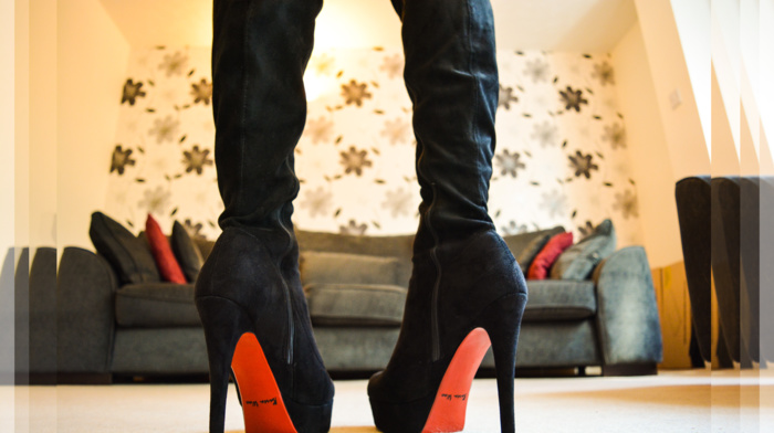 heels, boots, knee, high boots, girl
