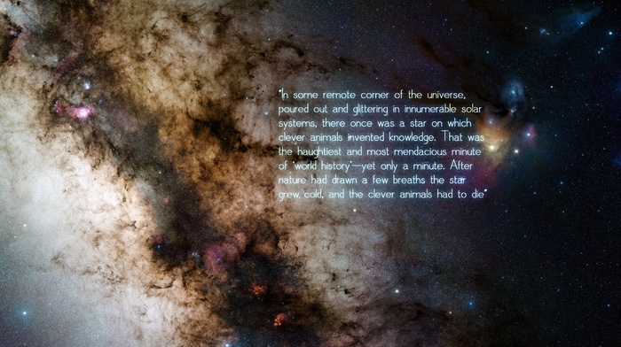 quote, stars, space, philosophy, Friedrich Nietzsche, universe