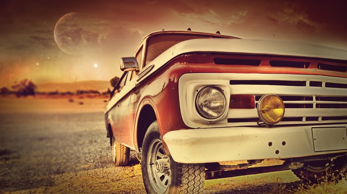 landscape, car, closeup