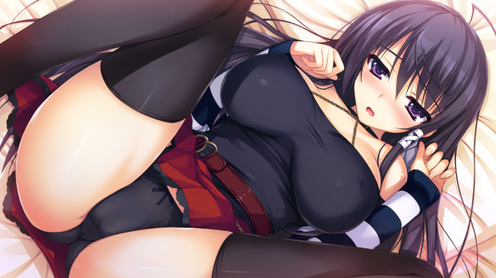 long hair, Reminiscence, panties, thigh, highs, Mizuno Rin, anime girls